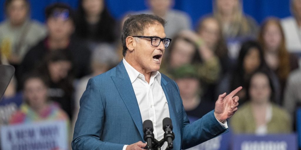 Billionare Mark Cuban bashes Trump’s proposed tariffs at Harris rally